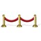 Beistle 3-D Stanchion Centerpiece Decorations - 36" - Red and Gold - Pack of 12